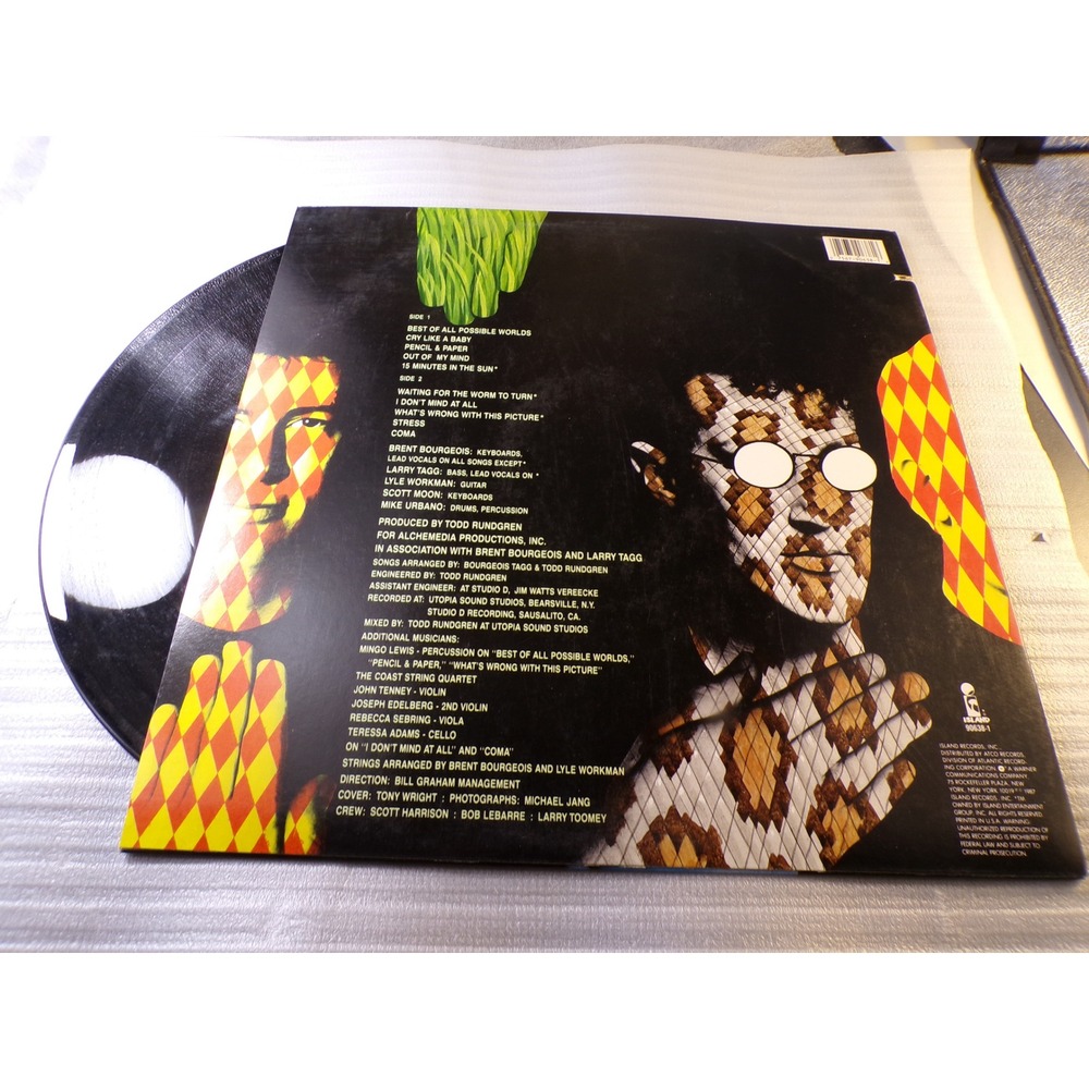 Bourgeois Tagg Yoyo 1987 Vinyl LP Record Island 90638-1 Todd Rundgren Produced